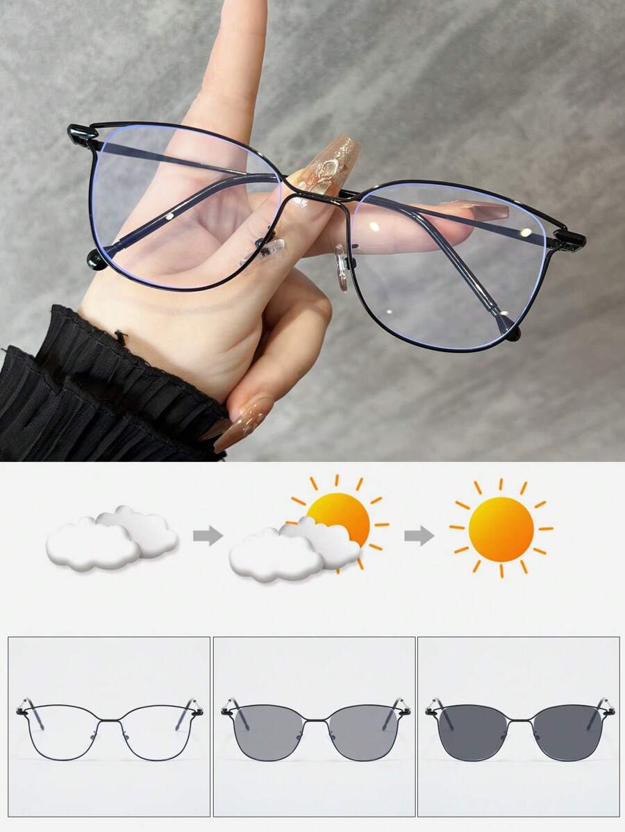 Sunglasses Cat Eye - 1pc Metal Cat-Eye Hollow Frame Ultra-Light