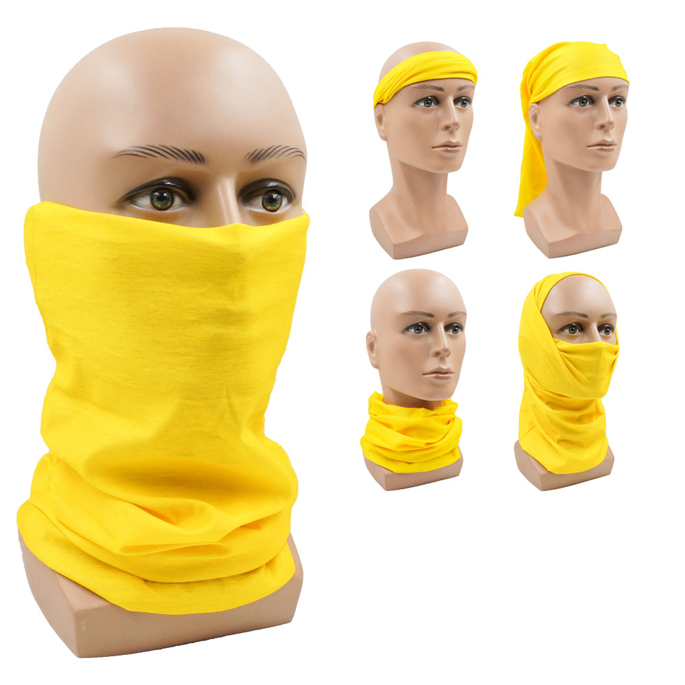 Headband Summer Knit - Yellow Multifunction Cycling Neck Gaiter Sunblock
