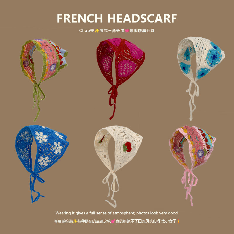 Headband Summer Knit - Knit Triangle Headband French Style Summer