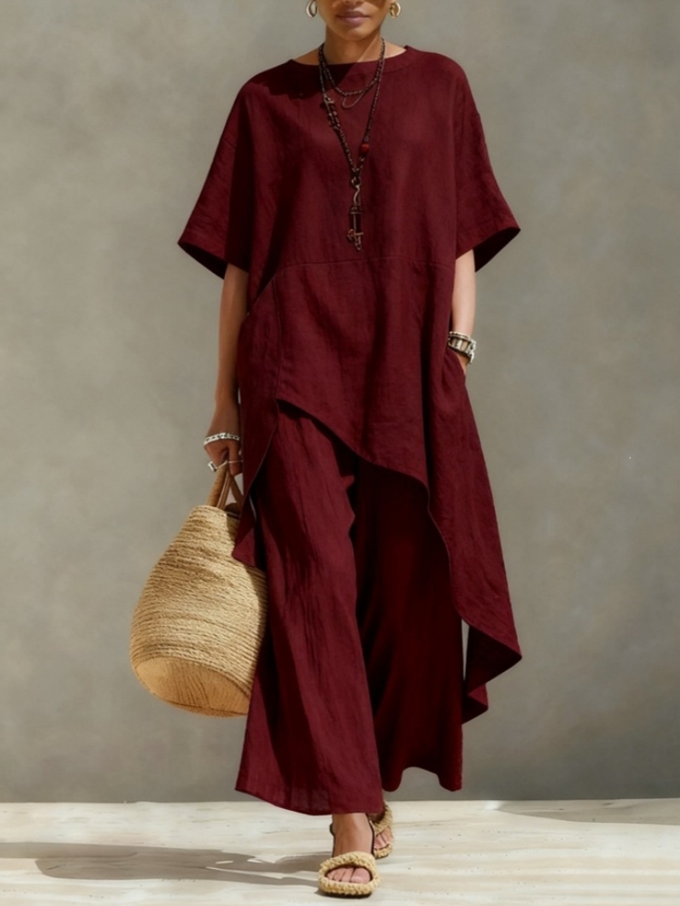 Women Cotton Linen Pant Sets 2 - Linen Pant Wide recension och pris