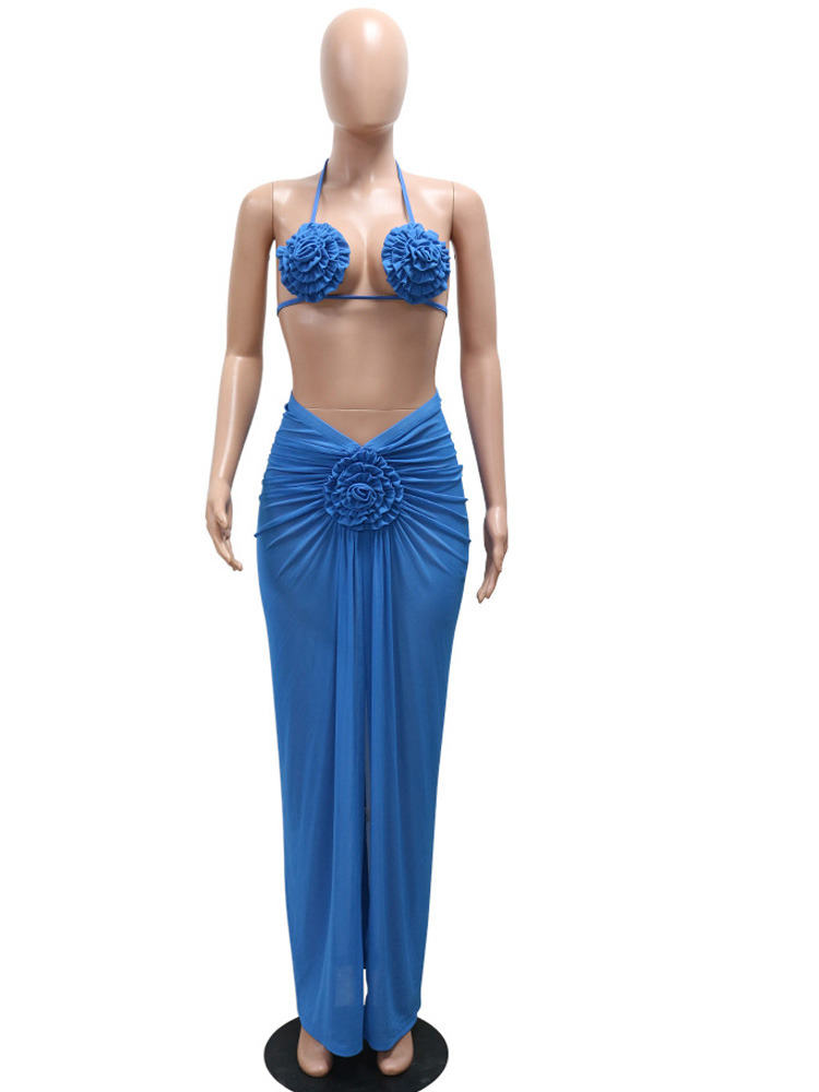 Beyprern Women's Royal Blue 3D - Maxi Dress Halter recension och pris
