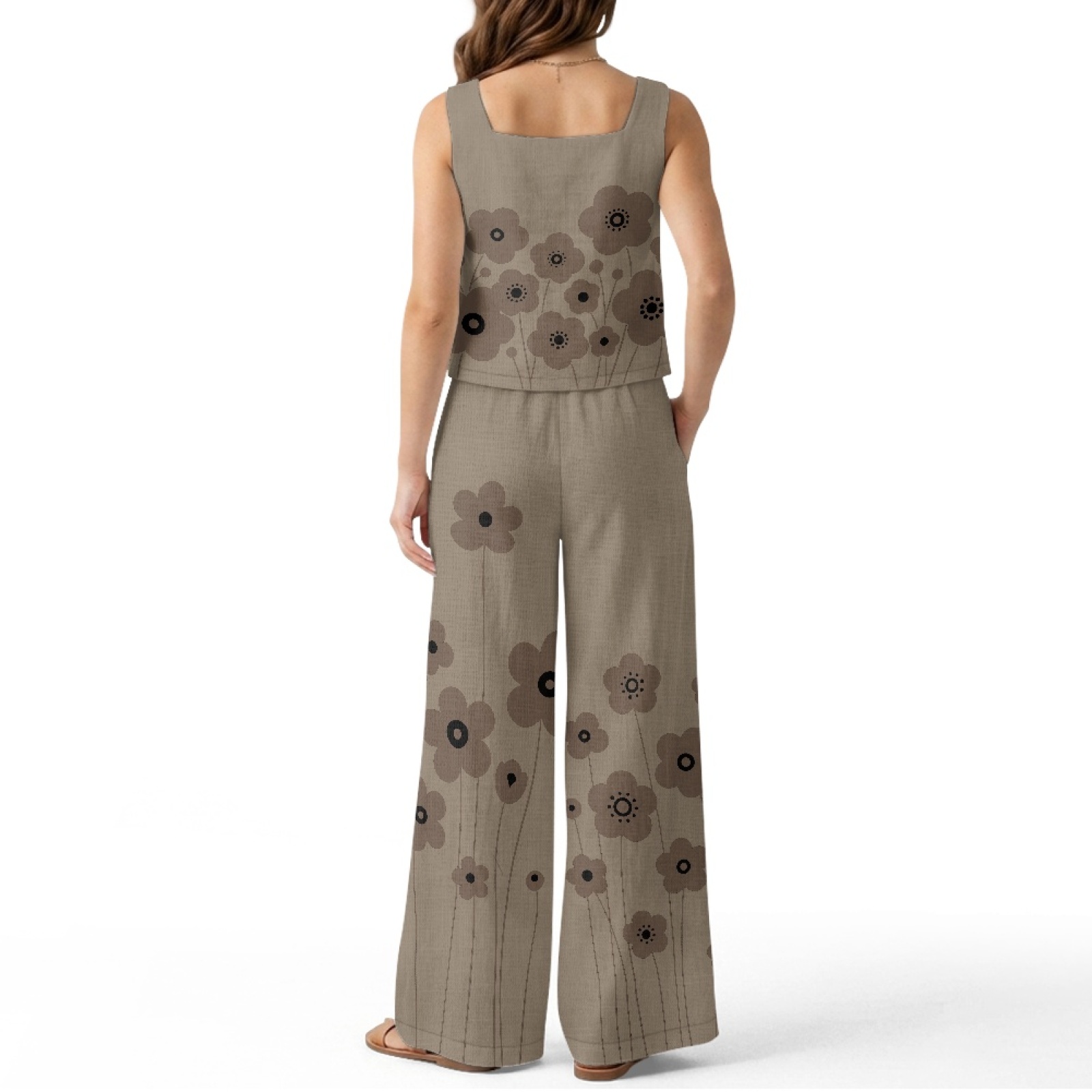 INSTANTARTS Women’s Linen Vest - Linen Pant Wide recension och pris