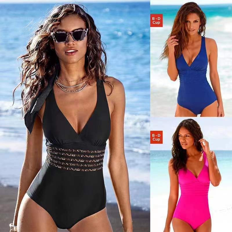 Woman Swimsuit Tankini Solid C - Swimsuit Bikini Ruched recension och pris