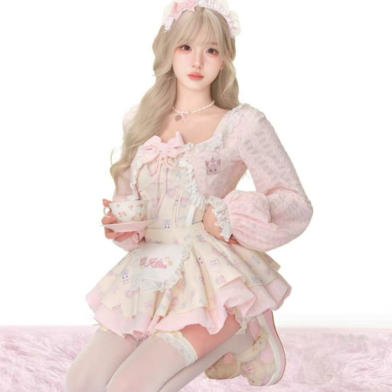 Japanese Sweet Lolita Style 3  - Crop Top Crochet recension och pris