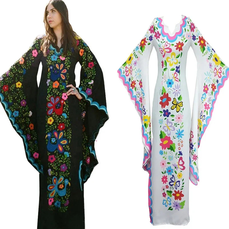 Medieval Cosplay Costume Vinta - Romper Floral Print recension och pris