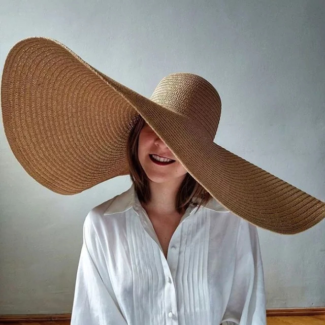 Oversized Beach Straw Hats for - Hat Floppy Wide recension och pris