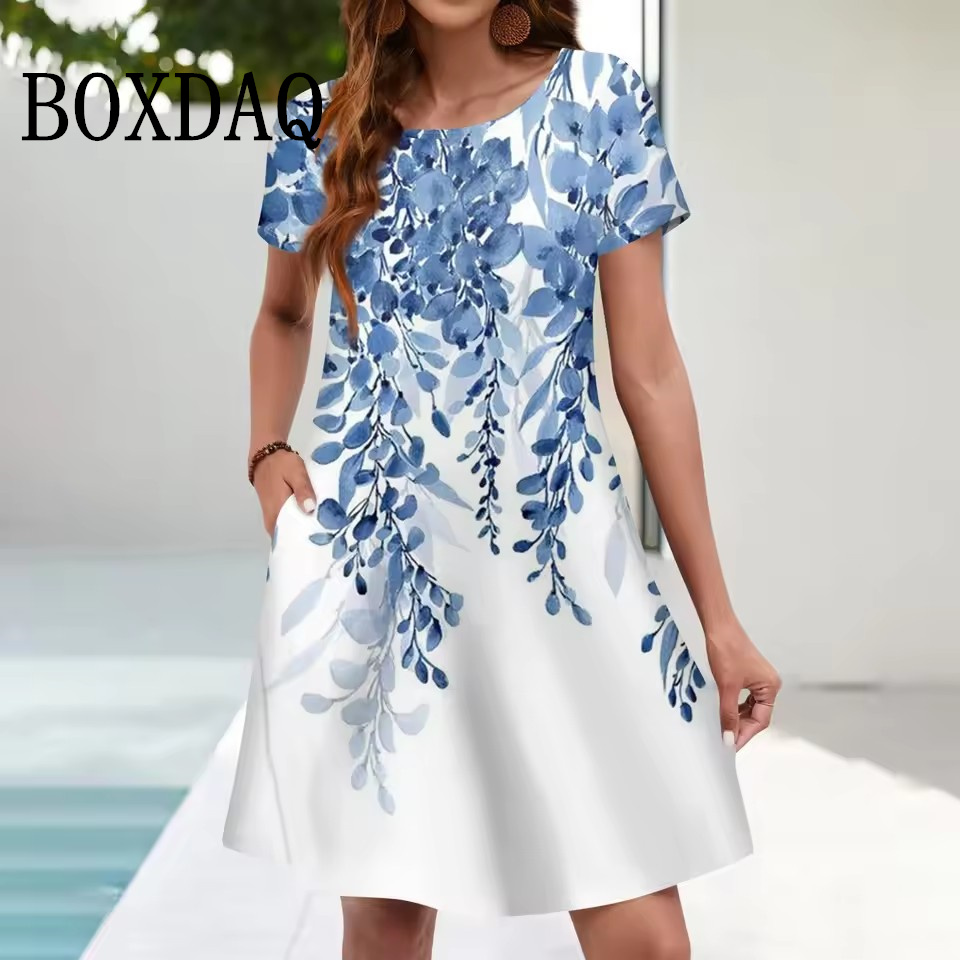 Women'S Casual Sundress Loose  - Romper Floral Print recension och pris