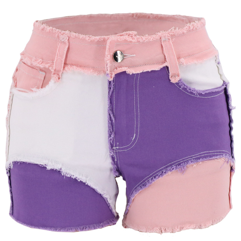 Fashion Mid-Waist Slim Fit Tor - Shorts Denim Frayed recension och pris