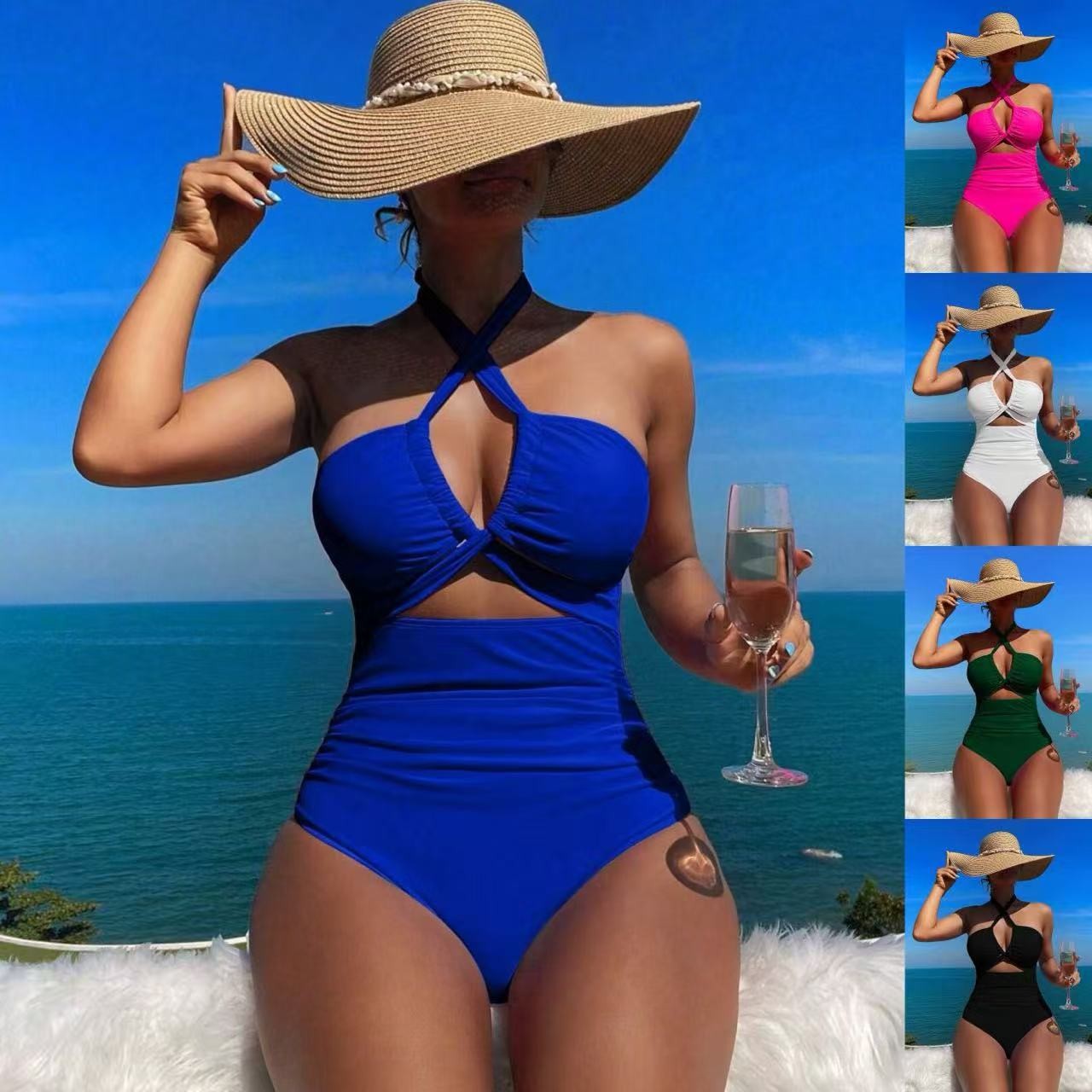 Women Swimsuit Halter Neck Sol - Swimsuit Bikini Ruched recension och pris