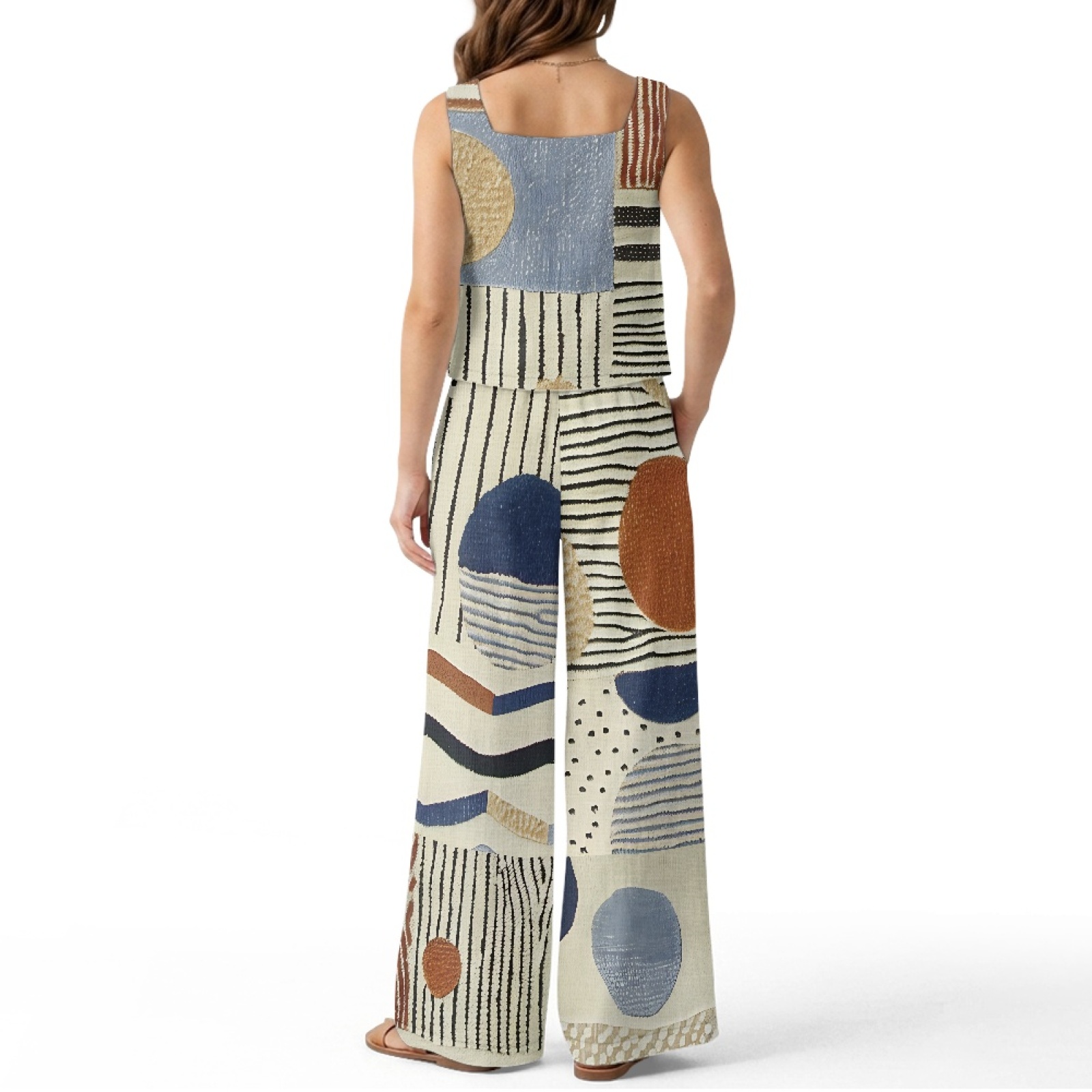 INSTANTARTS Women’s Linen Vest - Linen Pant Wide recension och pris