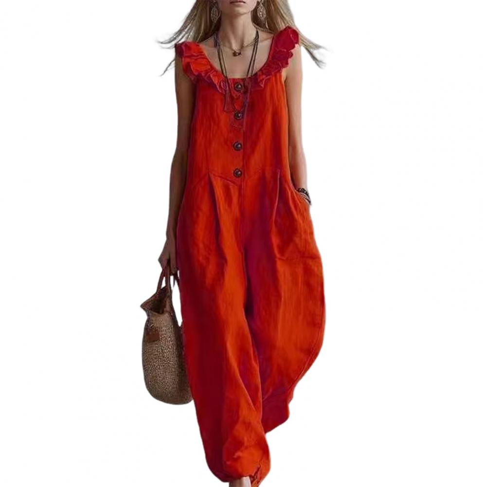 Women Jumpsuit Breathable Rela - Jumpsuit Linen Relaxed recension och pris