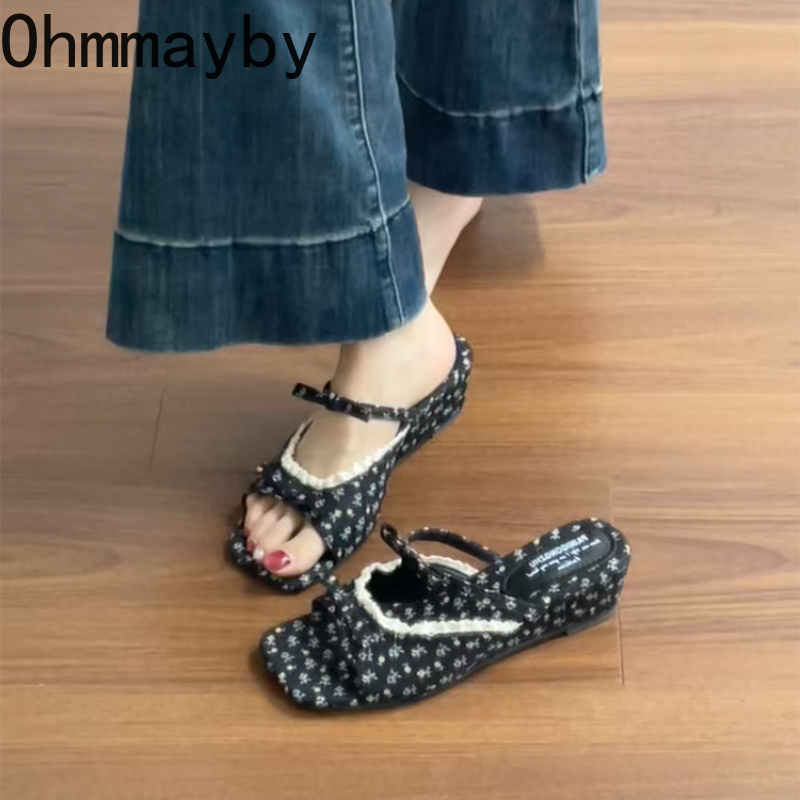 2026 Summer Floral Wedges Heel - Romper Floral Print recension och pris