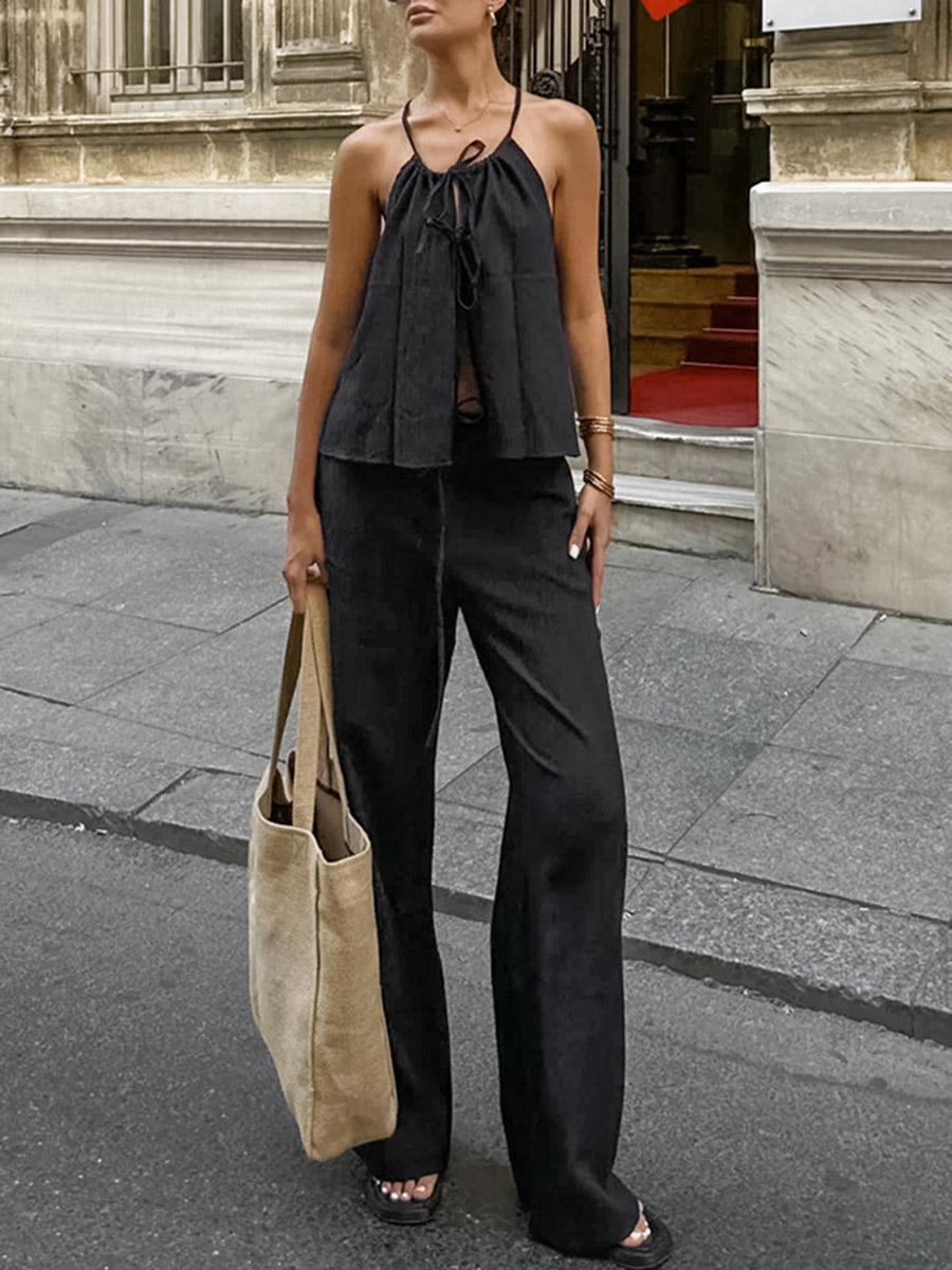 2026 Women Two Piece Set Women - Linen Pant Wide recension och pris