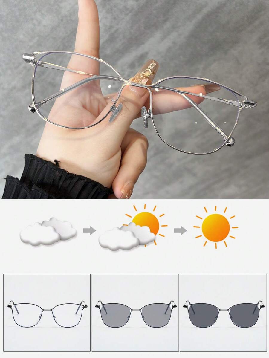 1pc Metal Cat-Eye Hollow Frame - Sunglasses Cat Eye recension och pris