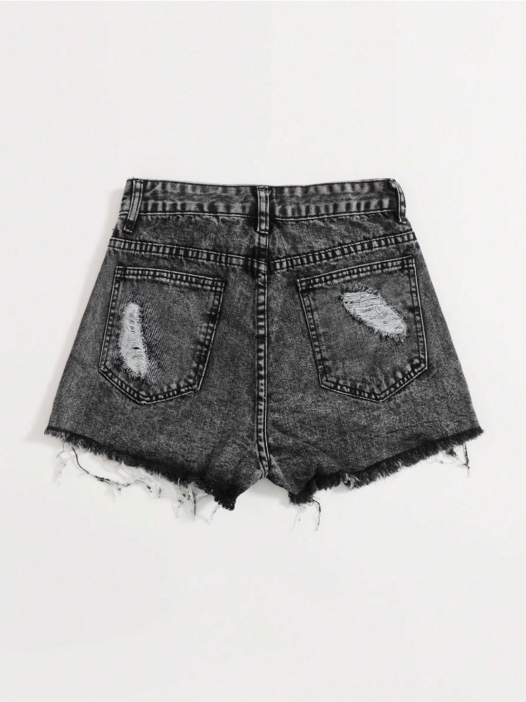 2026 New Vintage Washed Denim  - Shorts Denim Frayed recension och pris