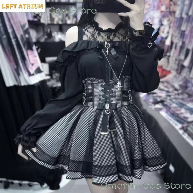 Jirai kei Lolita Dress Skirts  - Blouse Off Shoulder recension och pris