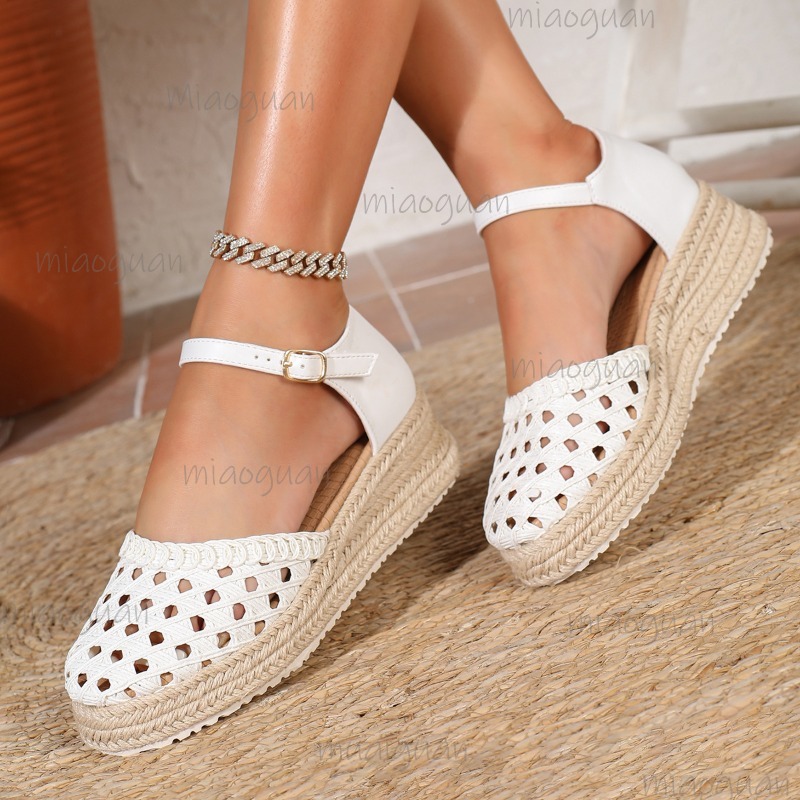 Boho Women's Hollow Out Woven  - Wedge Espadrille Women recension och pris