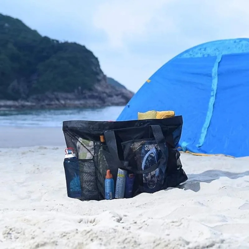 2026 New Large Capacity Mesh B - Tote Bag Beach recension och pris
