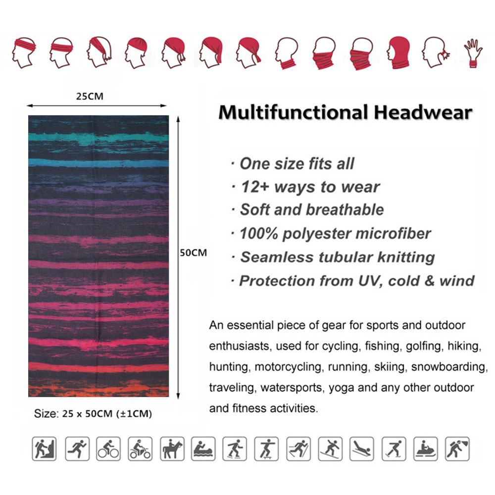 Tie-Dye Stripes Pattern Neckch - Headband Summer Knit recension och pris