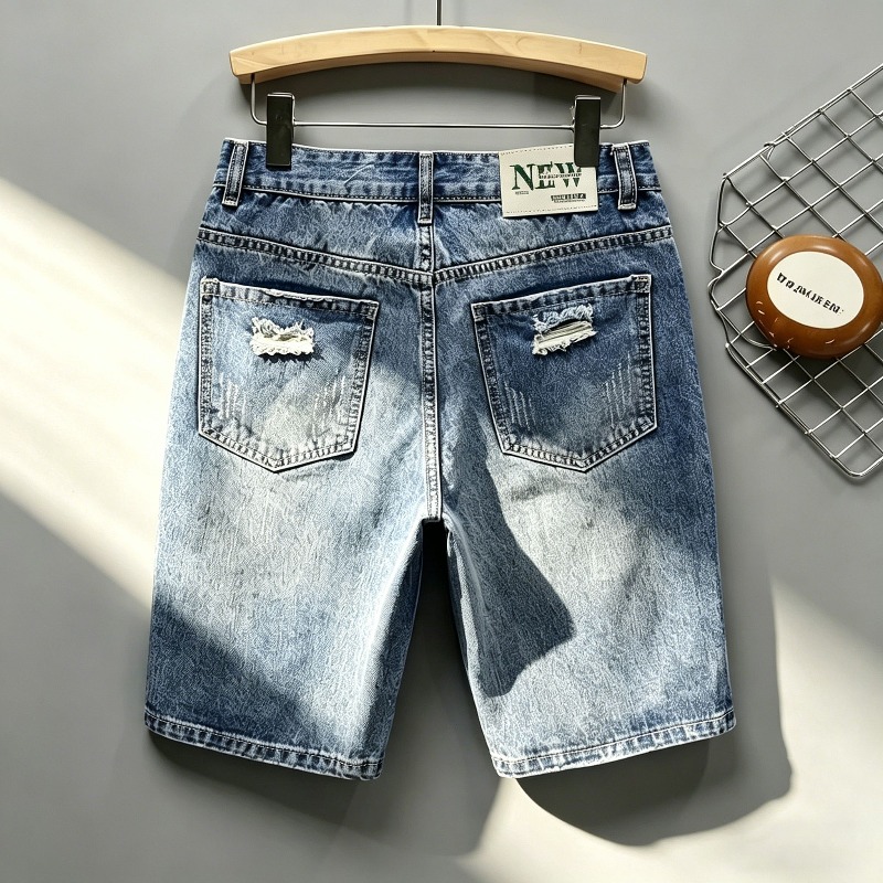 Men Korean Style Distressed De - Shorts Denim Frayed recension och pris