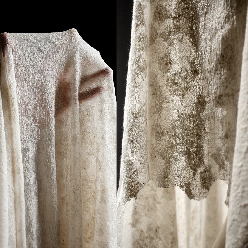 Distressed Vintage Textured Co - Linen Dress Wrap recension och pris