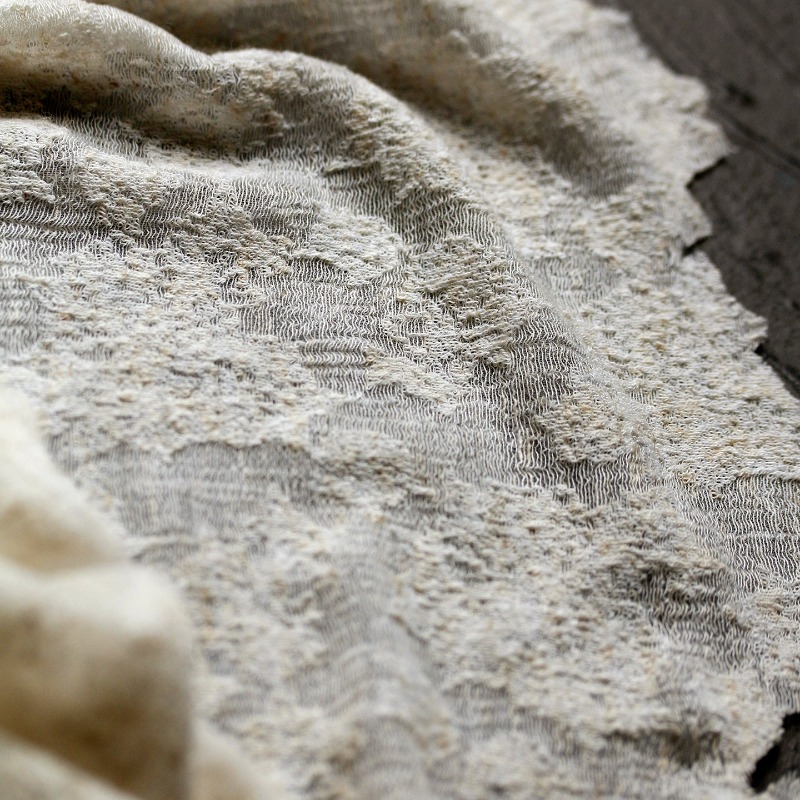Distressed Vintage Textured Co - Linen Dress Wrap recension och pris