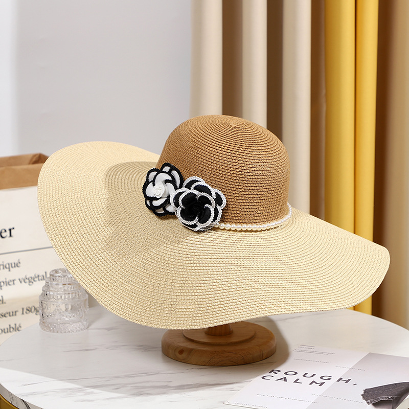 Two Tones Wide Brim Summer Hat - Hat Floppy Wide recension och pris