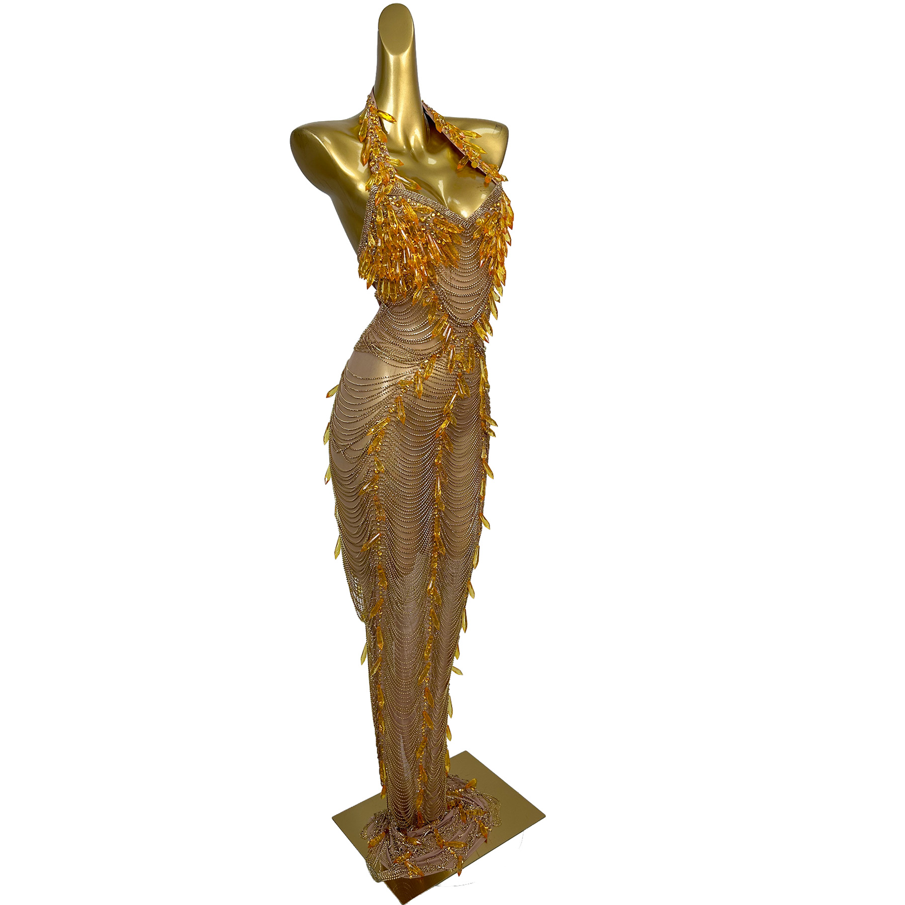 Ailisi Women Luxury Gold Cryst - Maxi Dress Halter recension och pris