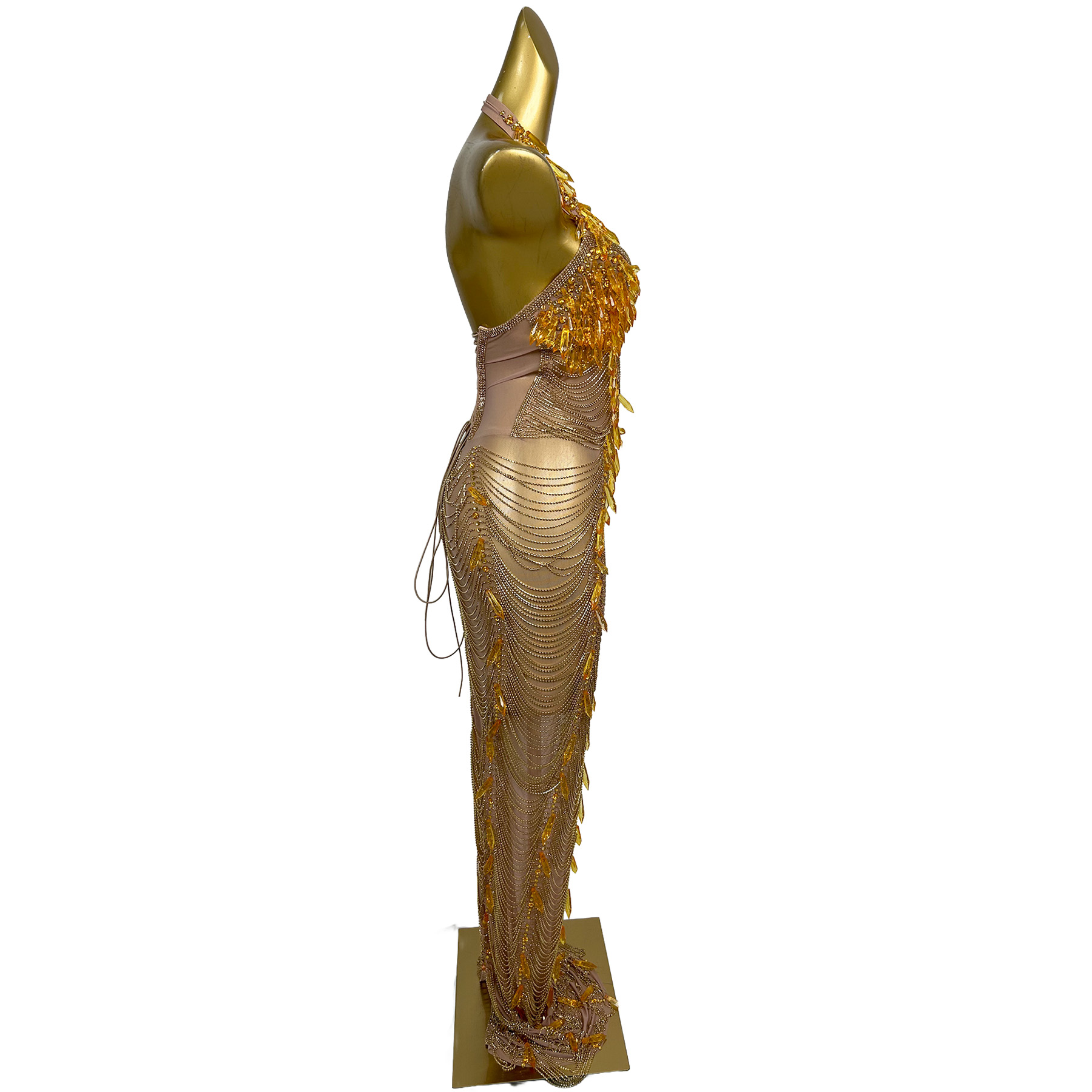 Ailisi Women Luxury Gold Cryst - Maxi Dress Halter recension och pris