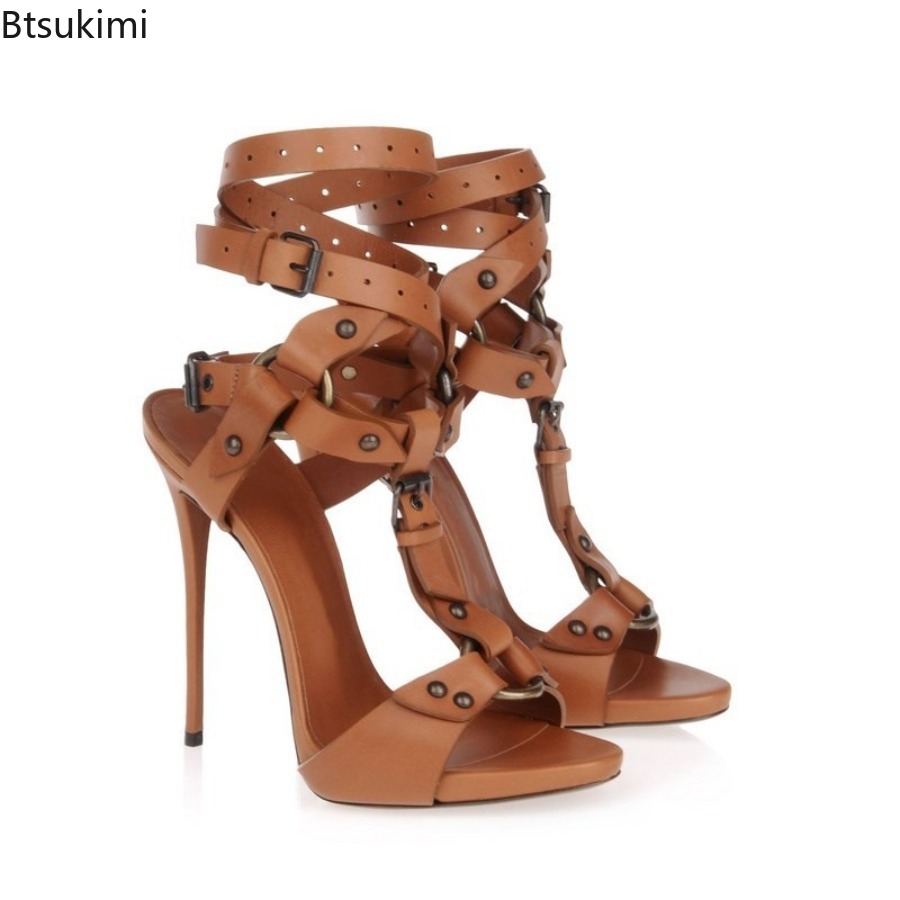 Sexy Circle Cross Strappy Glad - Sandal Strappy Heeled recension och pris
