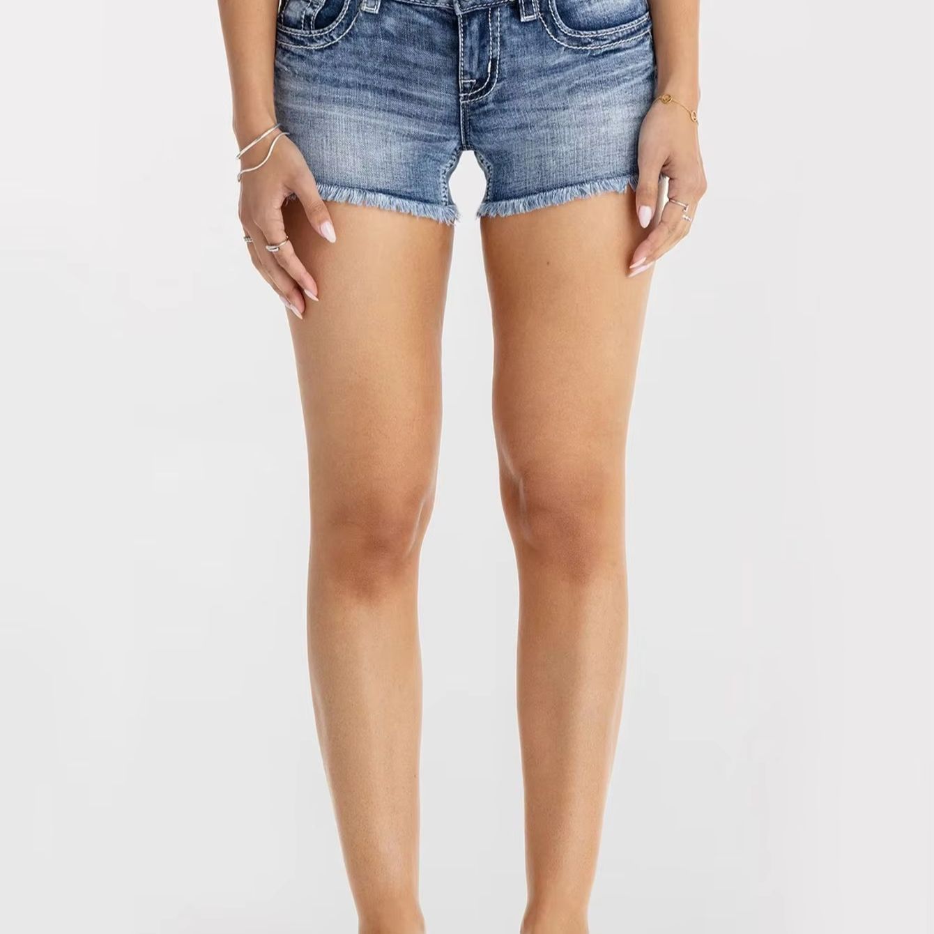 Women Clothes Butterfly Rhines - Shorts Denim Frayed recension och pris