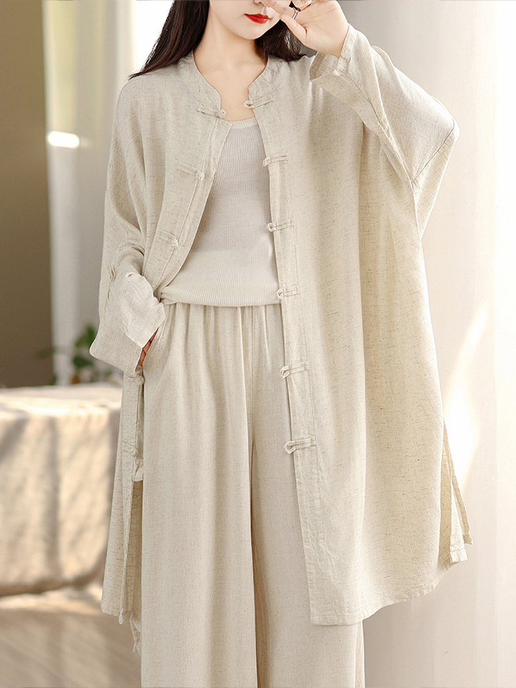 Women's Cotton Linen Shirt Wid - Linen Pant Wide recension och pris
