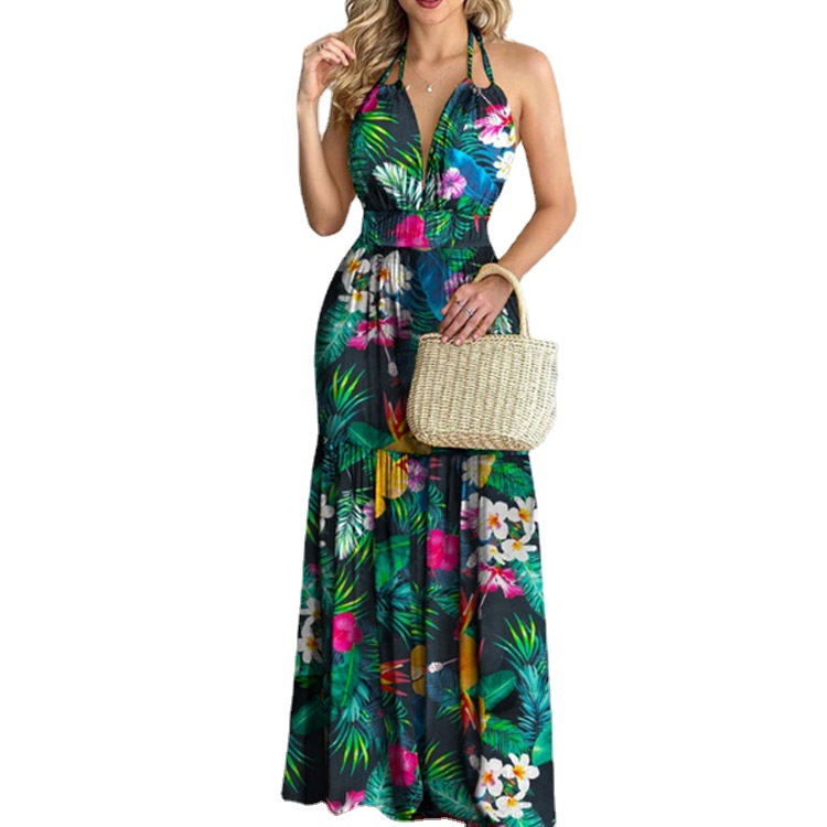 Floral Maxi Dress Long Backles - Maxi Dress Halter recension och pris
