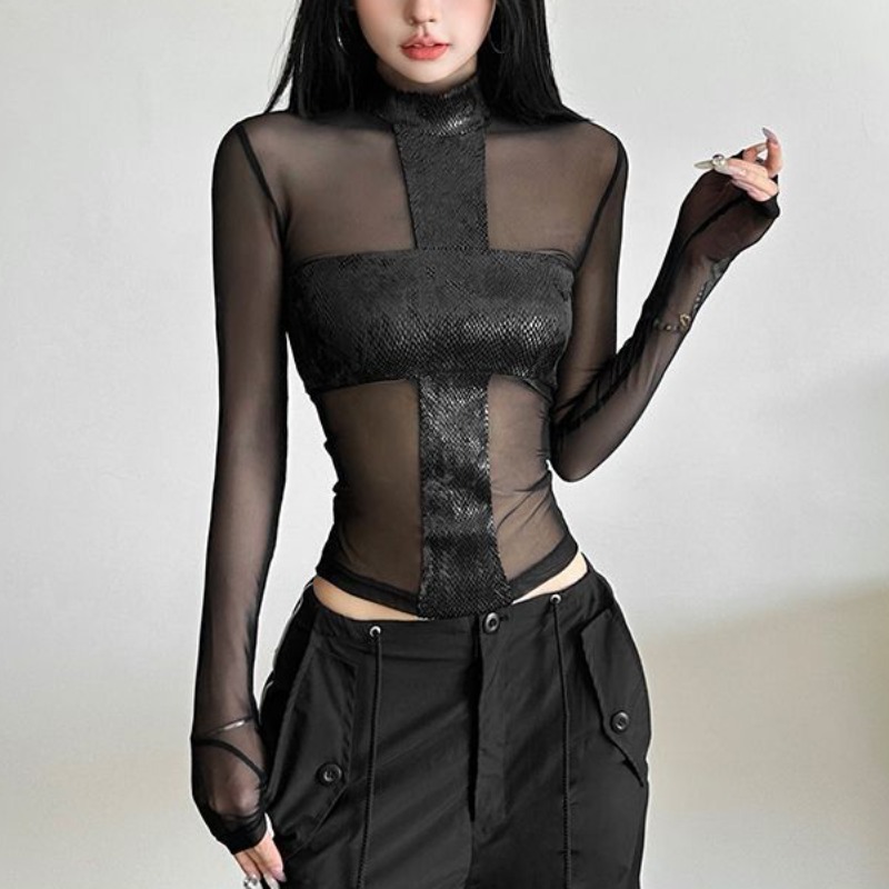 American Style Mesh Long Sleev - Blouse Off Shoulder recension och pris
