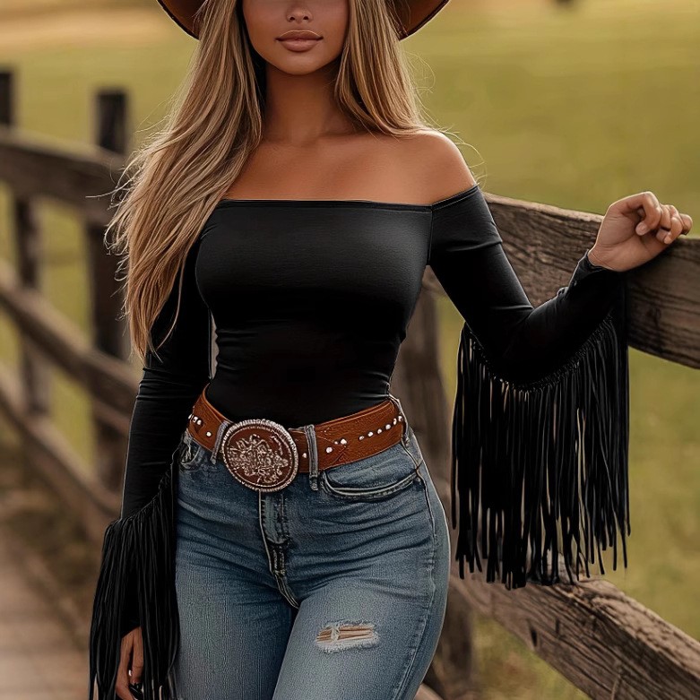 Women Clothes Longsleeve Blous - Blouse Off Shoulder recension och pris
