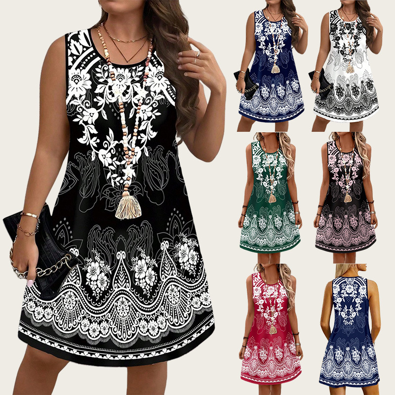Ethnic Style Vintage Dresses 2 - Romper Floral Print recension och pris