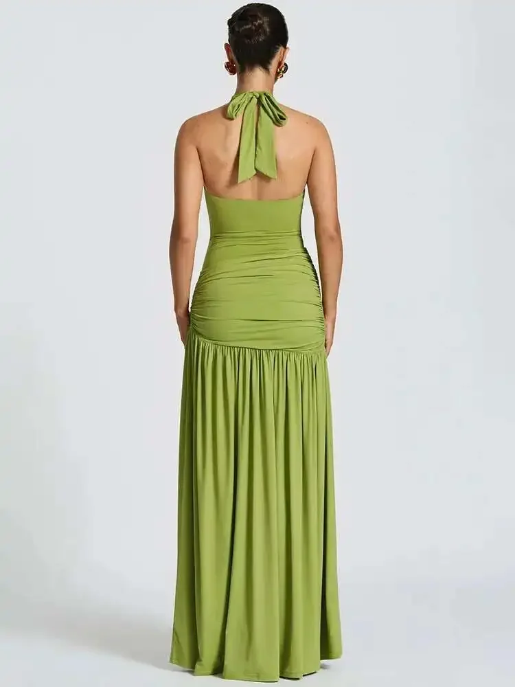 Elegant Sexy Split Backless Ma - Maxi Dress Halter recension och pris