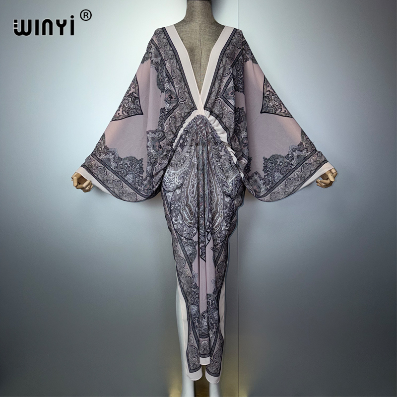 WINYI V-neck Sexy Dress Arabic - Cover Up Kaftan recension och pris