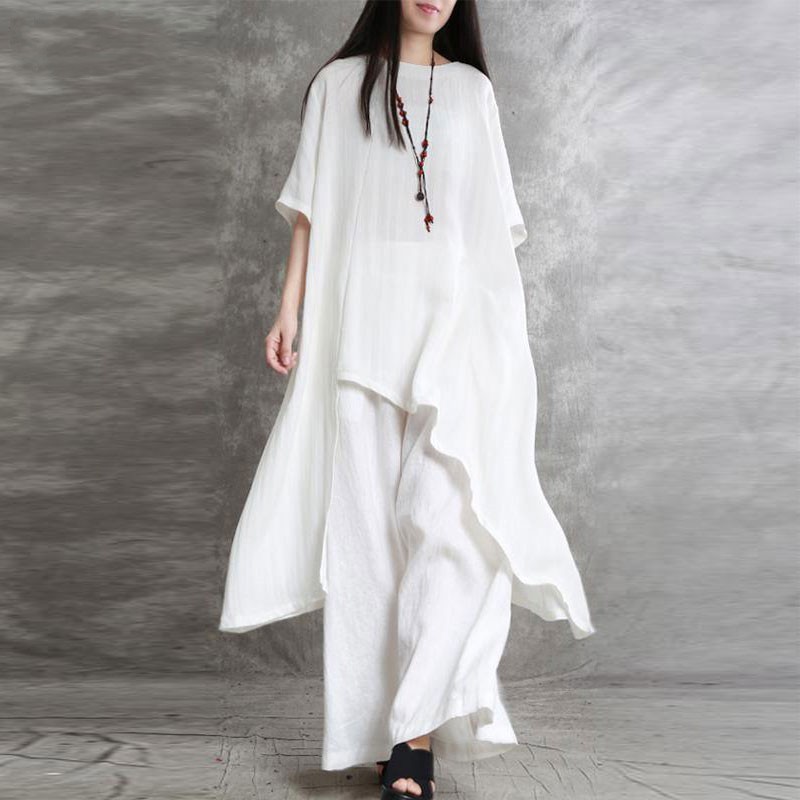 Women's Cotton Linen 2-piece S - Linen Pant Wide recension och pris
