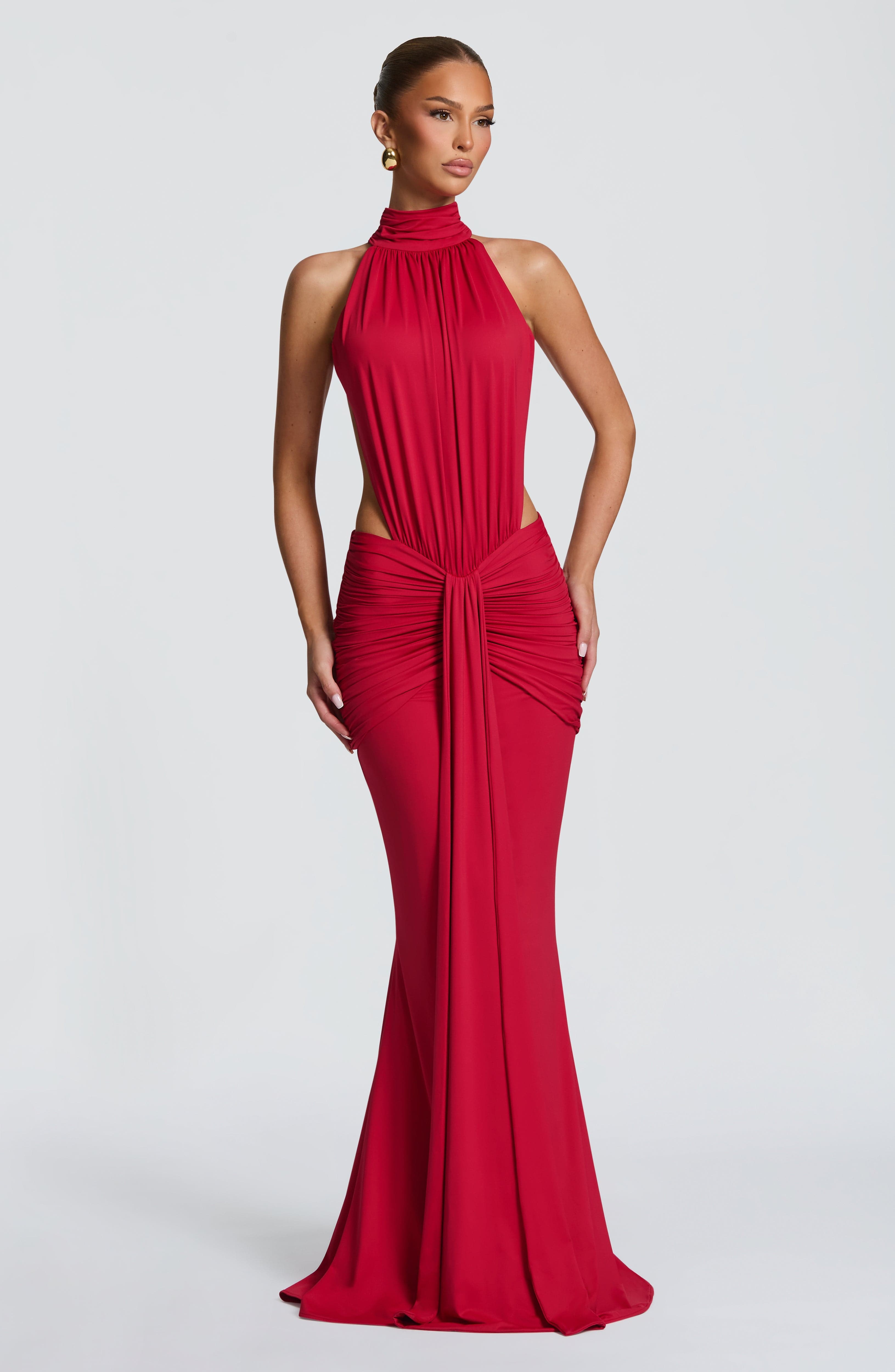 Halter High Neck Cutout Waist  - Maxi Dress Halter recension och pris