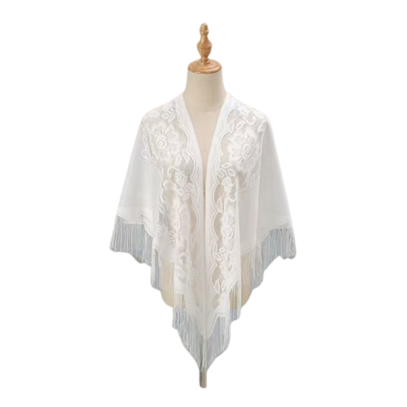 Floral Lace Shawl Wrap Women E - Kimono Sheer Floral recension och pris