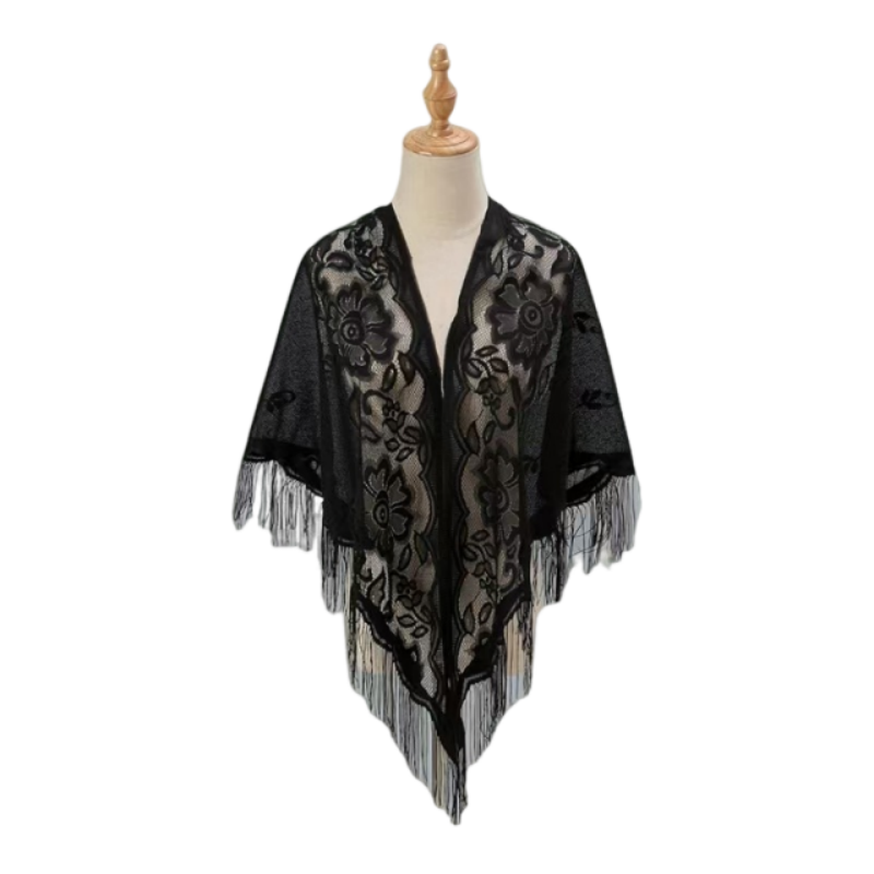 Floral Lace Shawl Wrap Women E - Kimono Sheer Floral recension och pris
