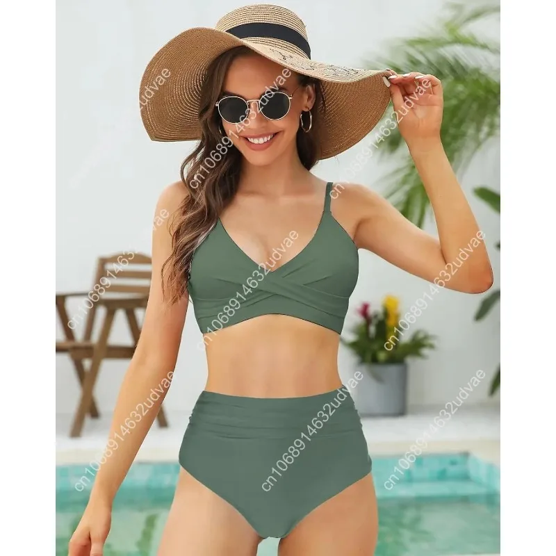 Women's High Waisted Bikini Se - Swimsuit Bikini Ruched recension och pris