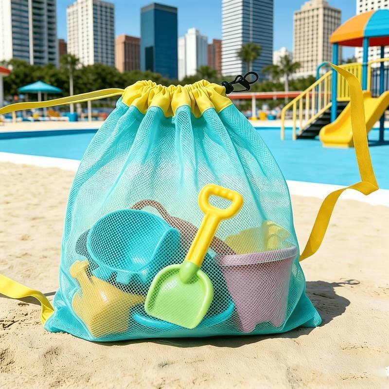 Large Capacity Portable Mesh B - Tote Bag Beach recension och pris