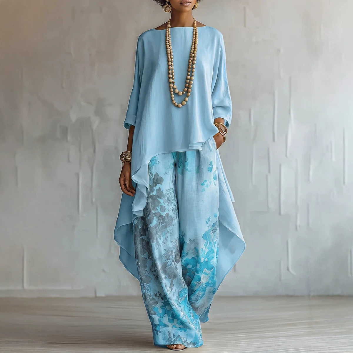 Women's 2-Piece Linen Outfit S - Linen Pant Wide recension och pris