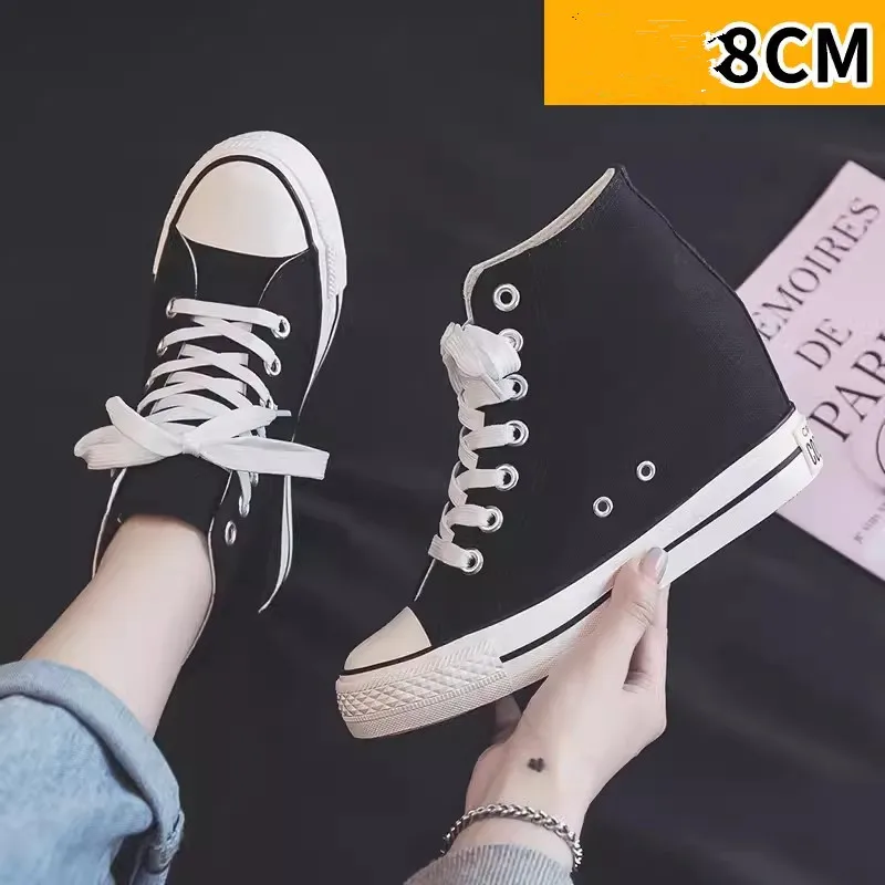 High 8cm Platform Canvas Shoes - Wedge Espadrille Women recension och pris