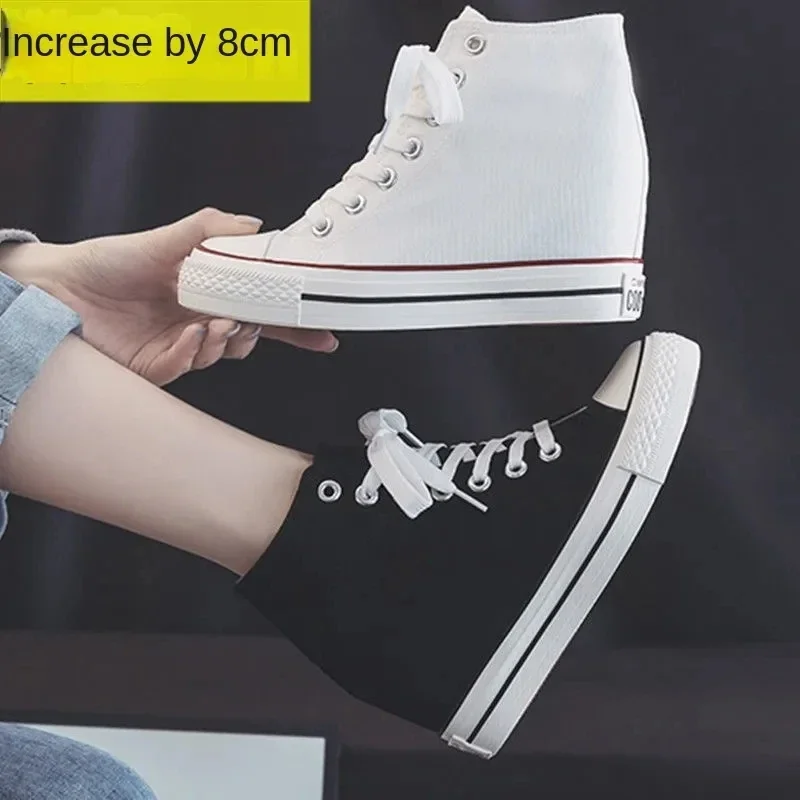 High 8cm Platform Canvas Shoes - Wedge Espadrille Women recension och pris