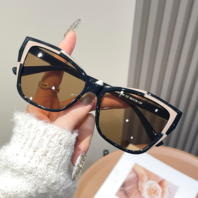 Women Color Block Cat Eye Eyeg - Sunglasses Cat Eye recension och pris