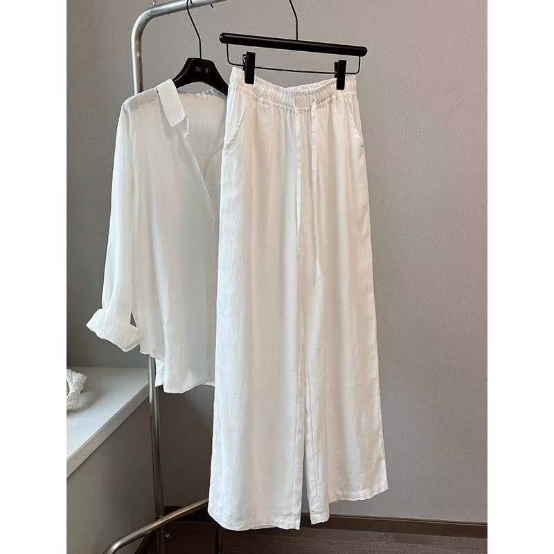 Korean White Cotton Linen Wide - Linen Pant Wide recension och pris