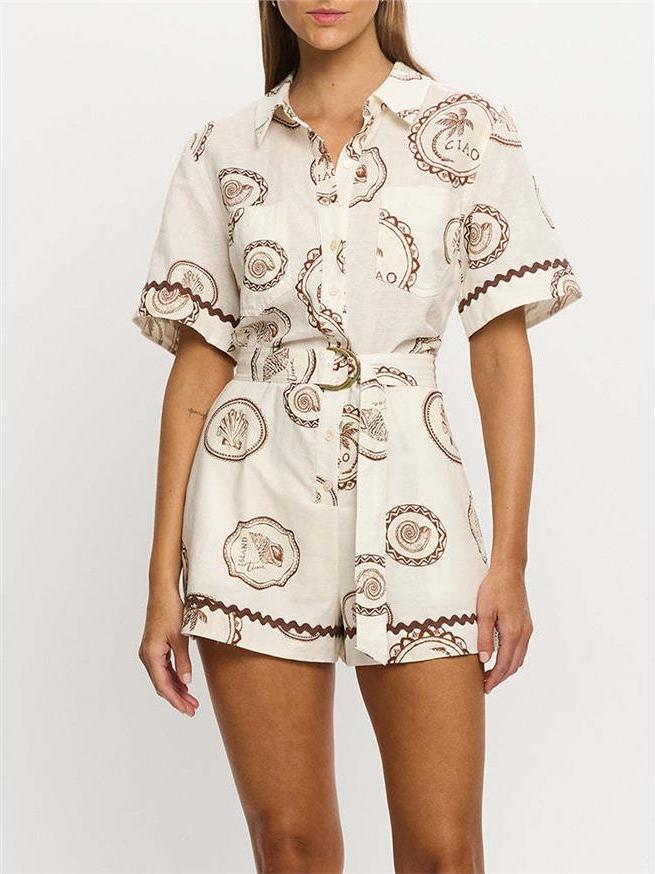 Elegant Floral Print Linen Wra - Linen Dress Wrap recension och pris
